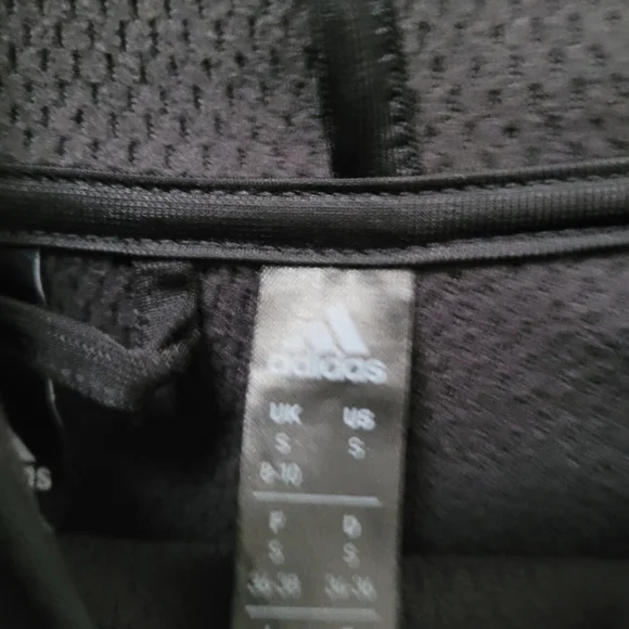 Adidas Climawarm Performance Hoodie Men's Small Gunmetal Gray Black Logo Fleece - Picture 4 of 7